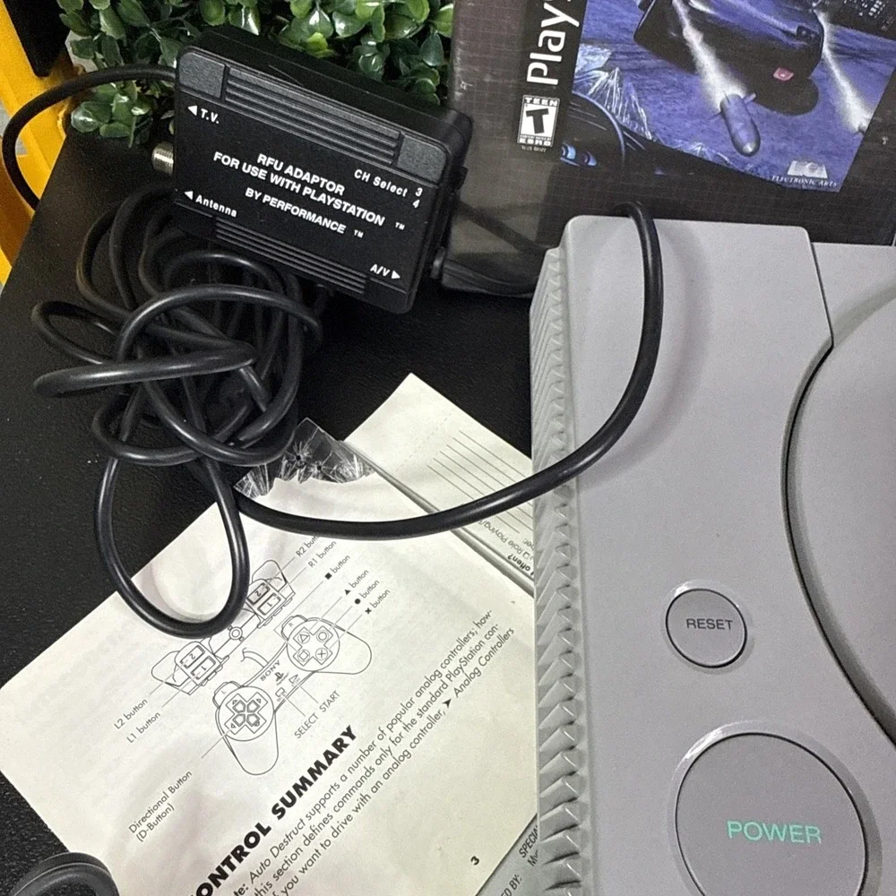 Sony PlayStation PS1 Console Bundle 9 Games & 2 Controllers Memory Cards Tested
